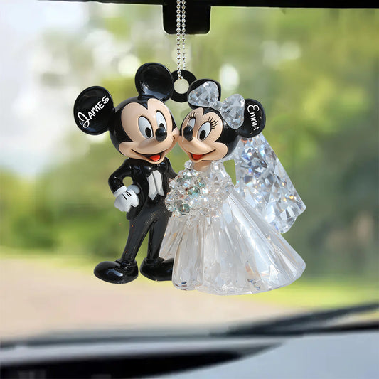 Cute Mouse MarriedCouple - Personalized Mouse Car Ornament