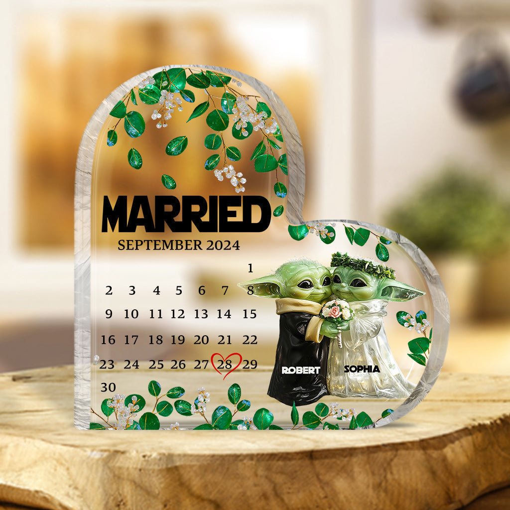 Married Calendar - Personalized The Force Custom Shaped Acrylic Plaque