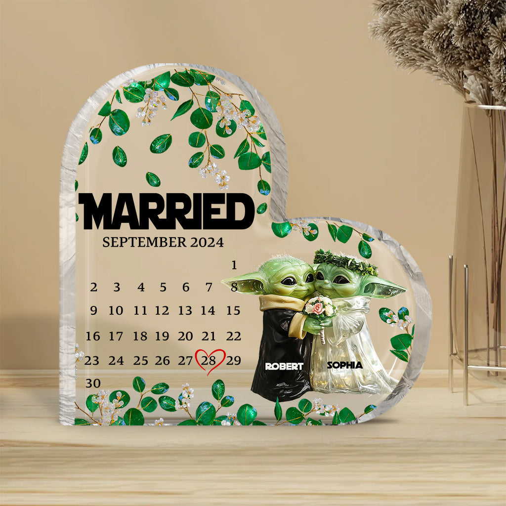 Married Calendar - Personalized The Force Custom Shaped Acrylic Plaque