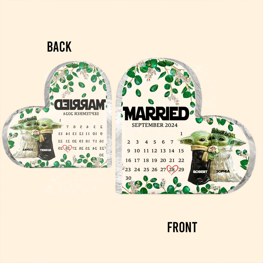 Married Calendar - Personalized The Force Custom Shaped Acrylic Plaque