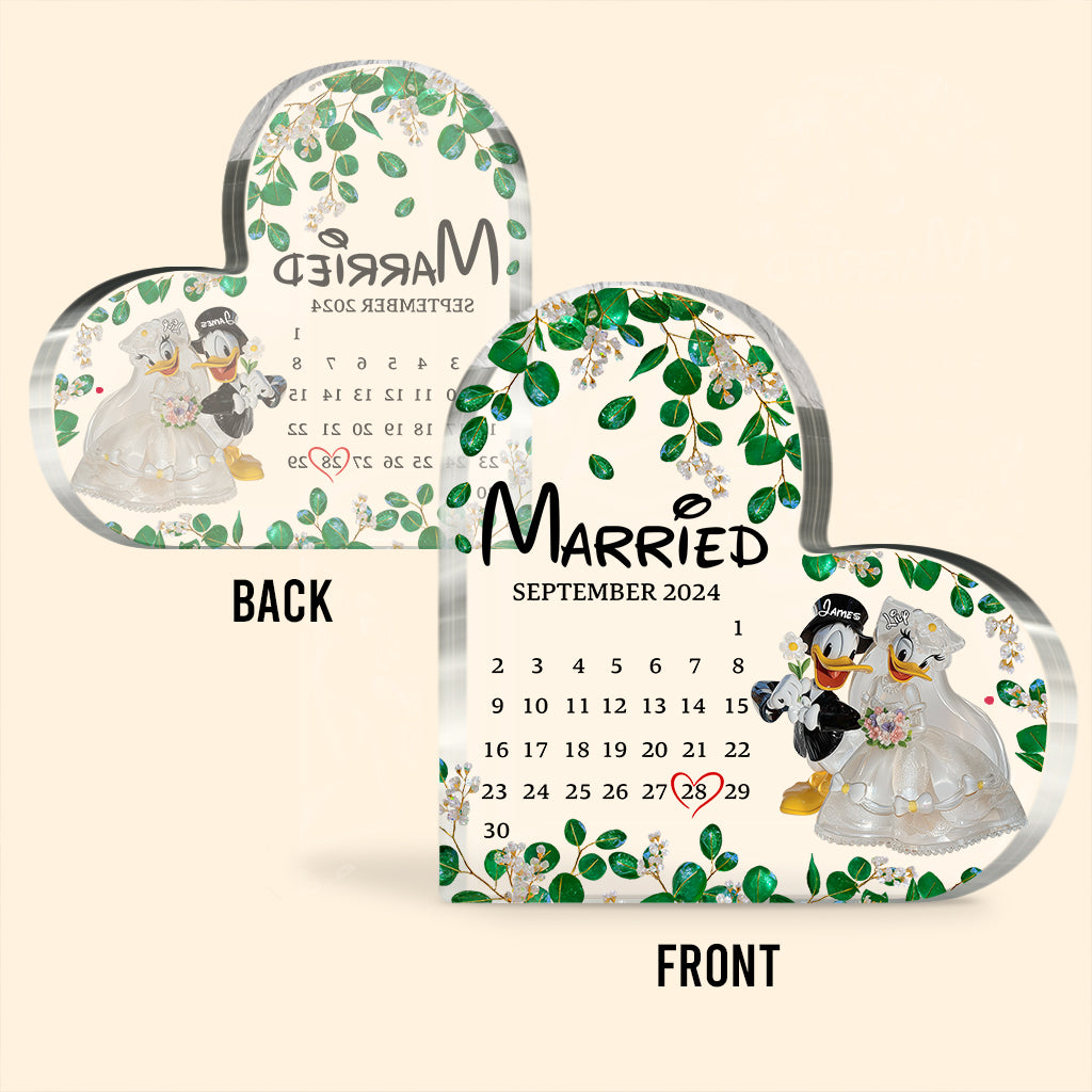 Cute Married Couple - Personalized Mouse Custom Shaped Acrylic Plaque