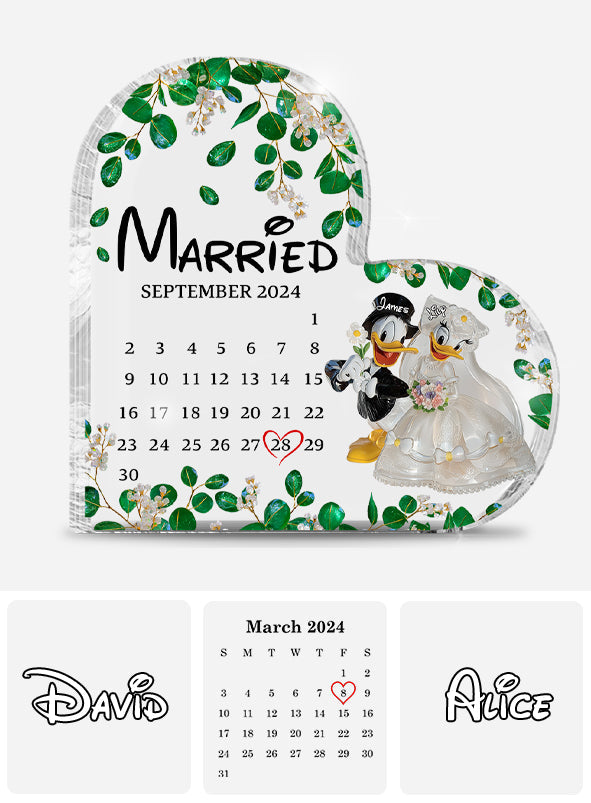 Cute Married Couple - Personalized Mouse Custom Shaped Acrylic Plaque