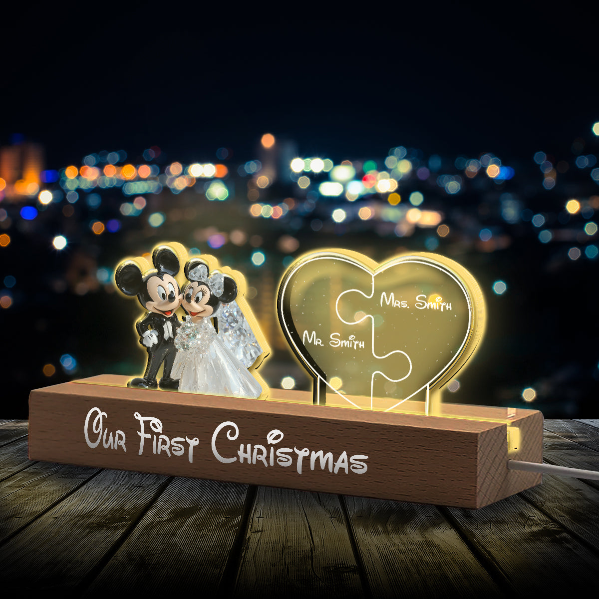 The Year I Found My Missing Piece - Personalized Mouse Custom LED Night Light