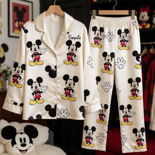 Friends - Personalized Mouse Button Down Pajamas