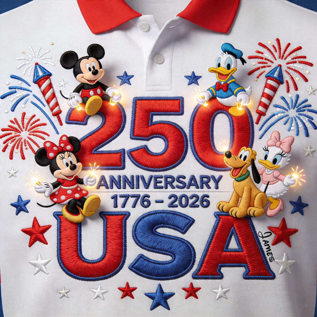 250th Anniversary - Personalized Mouse Polo Shirt