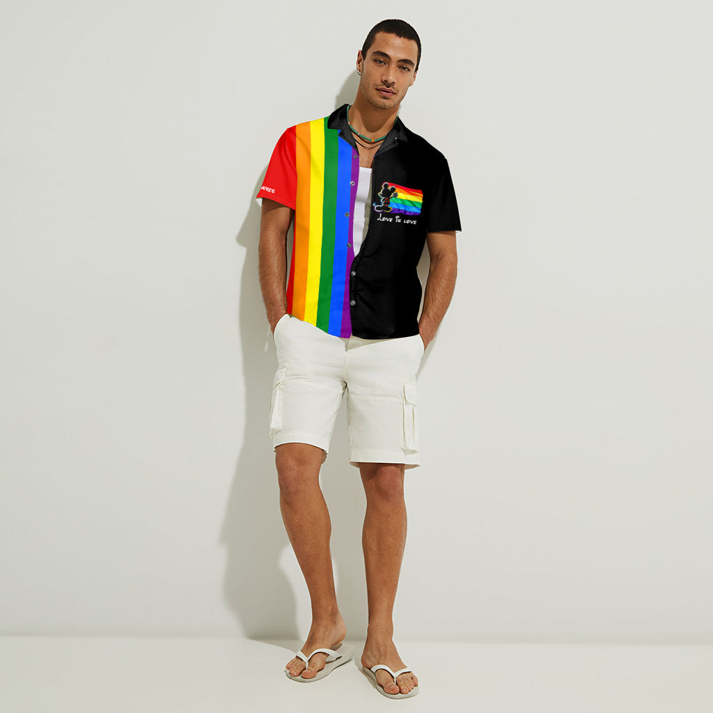 Love Is Love - Personalized LGBT Support Hawaiian Shirt