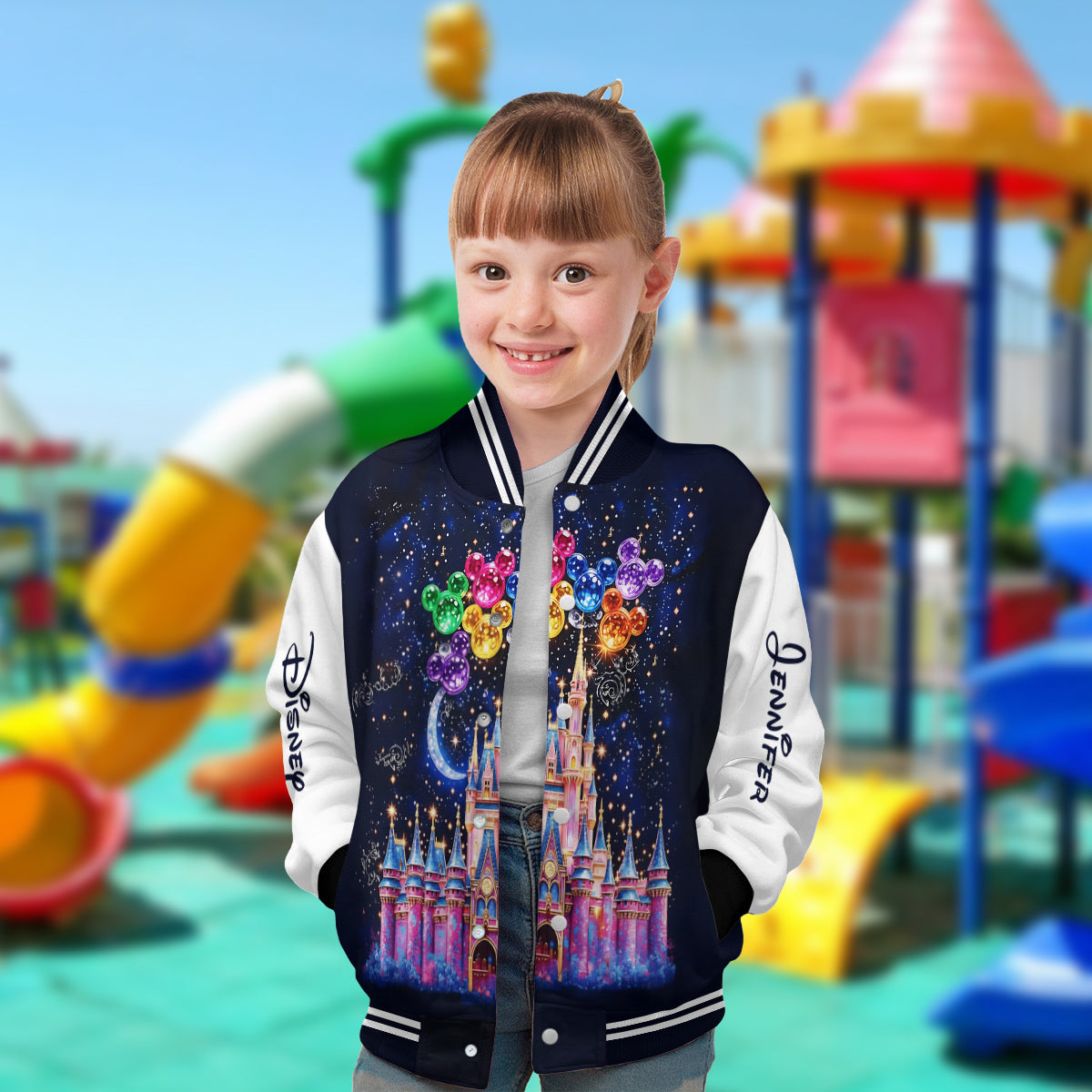 The Magical Castle - Personalized Mouse Varsity Jacket