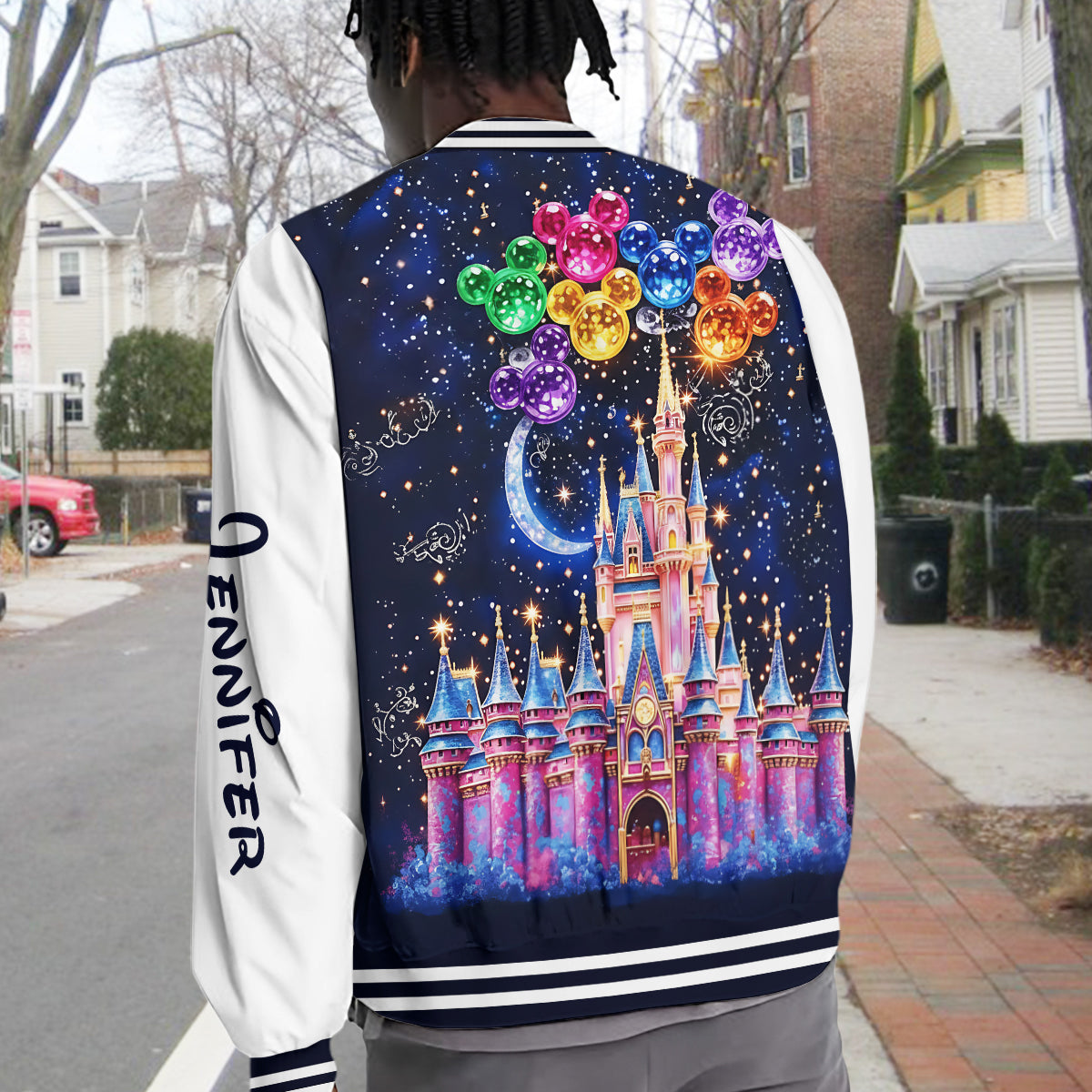 The Magical Castle - Personalized Mouse Varsity Jacket