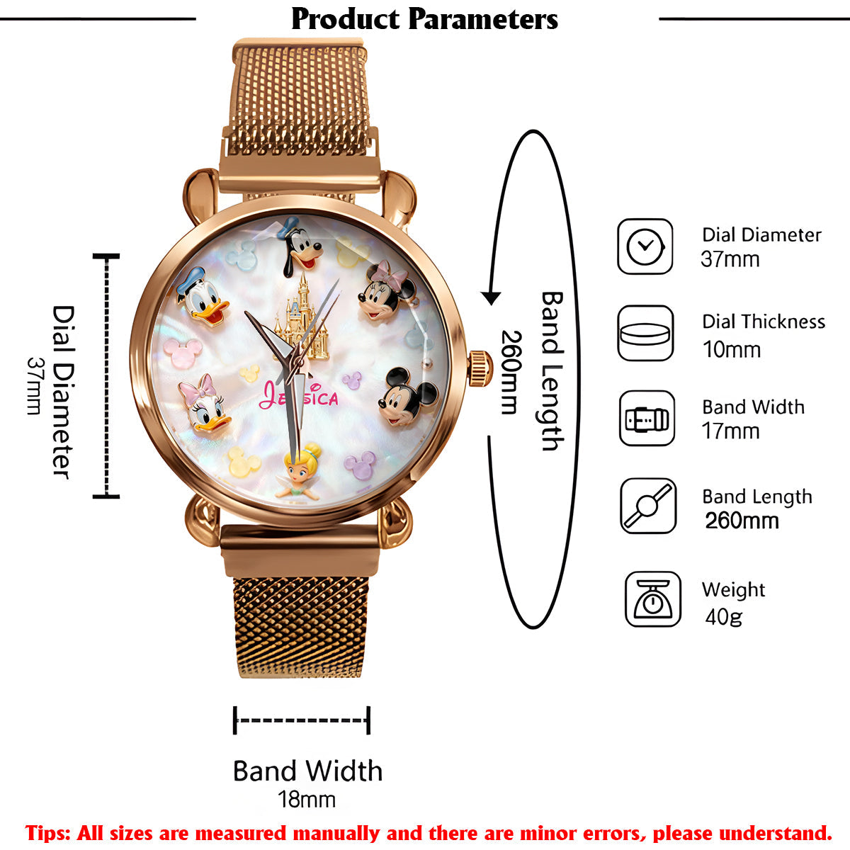 Magic Friends - Personalized Mouse Women Hand Watch