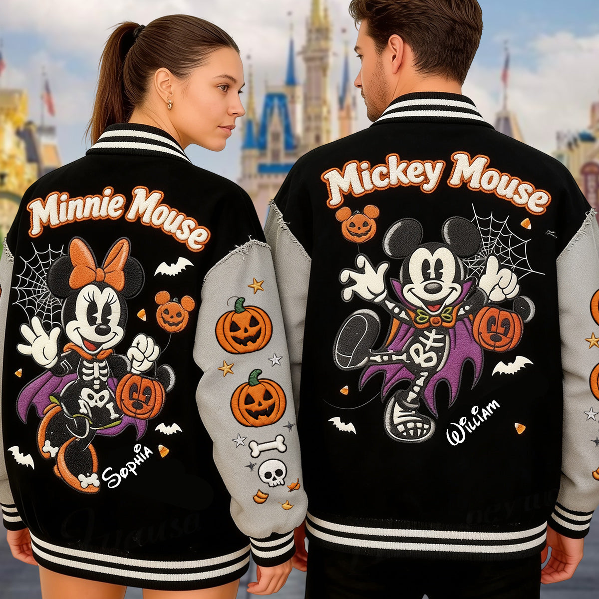 Halloween Vibes - Personalized Mouse Varsity Jacket
