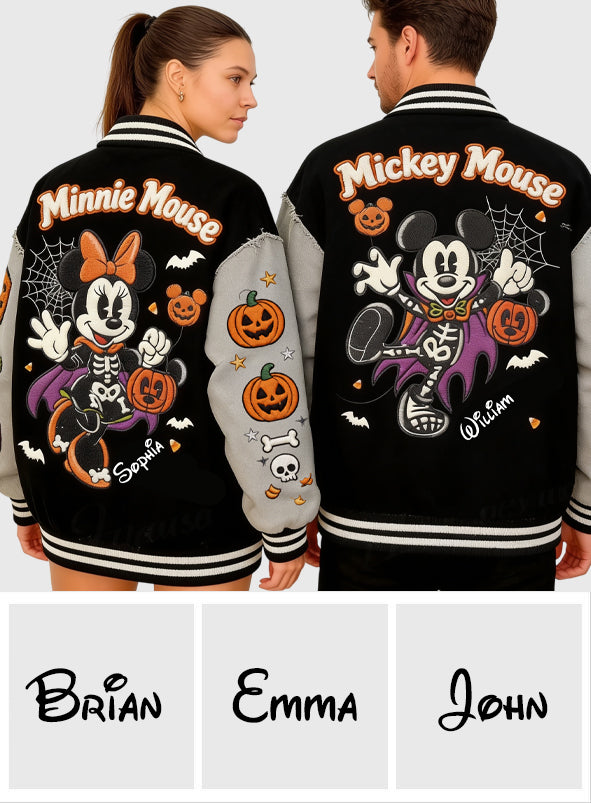 Halloween Vibes - Personalized Mouse Varsity Jacket