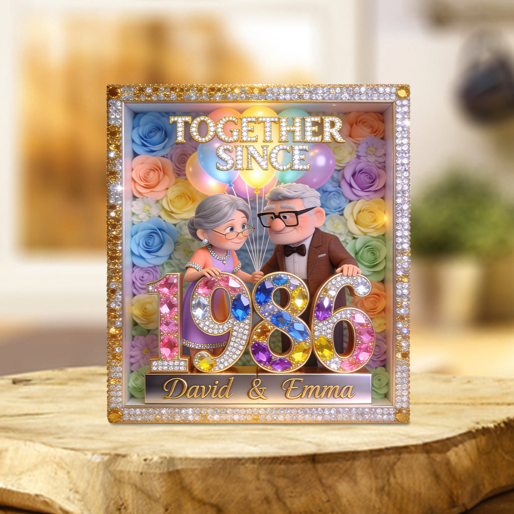 Together Since Couple Anniversary - Personalized Up Movie Couple Custom Shaped Acrylic Plaque