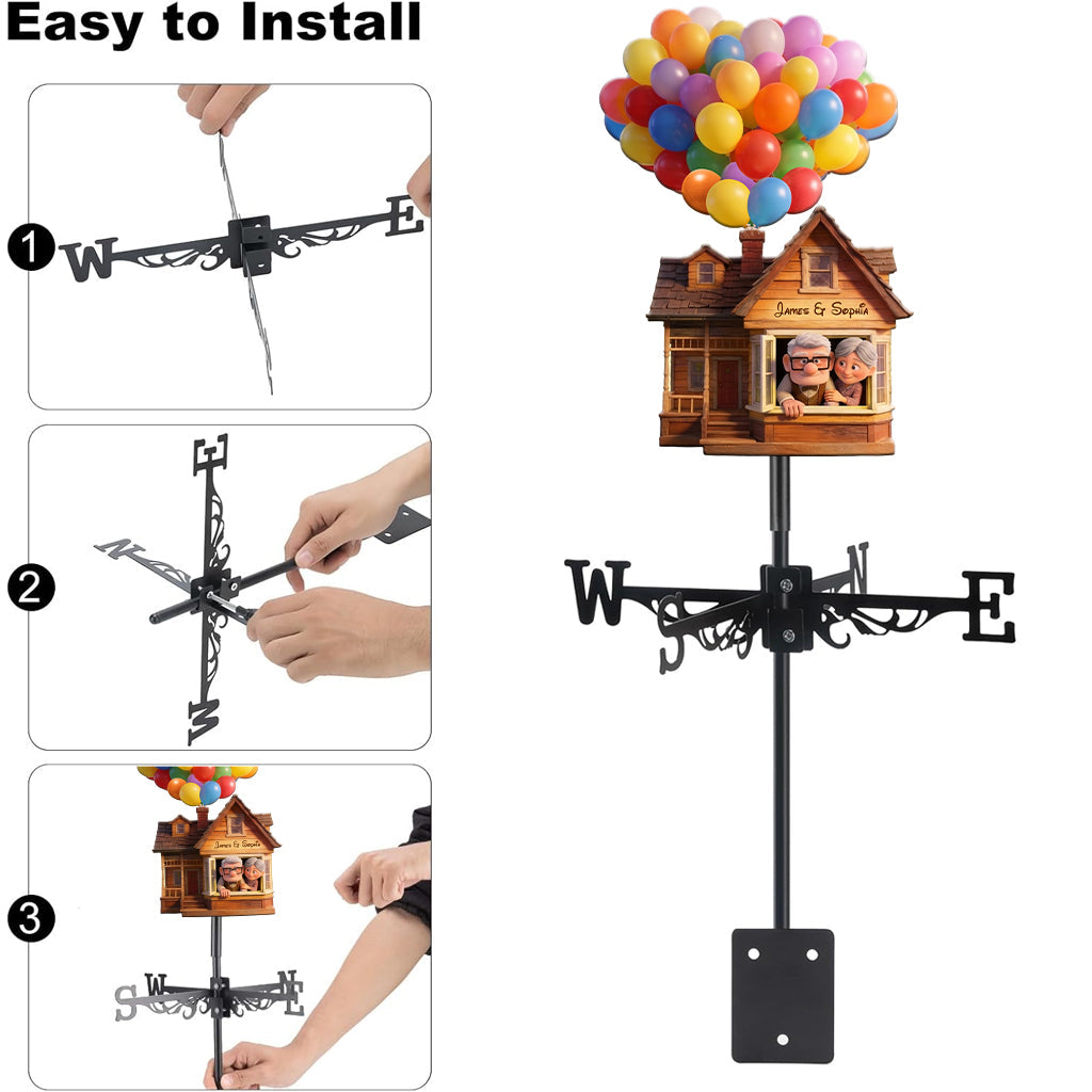 You Are My Greatest Adventure - Personalized Up Movie Couple Weather Vane