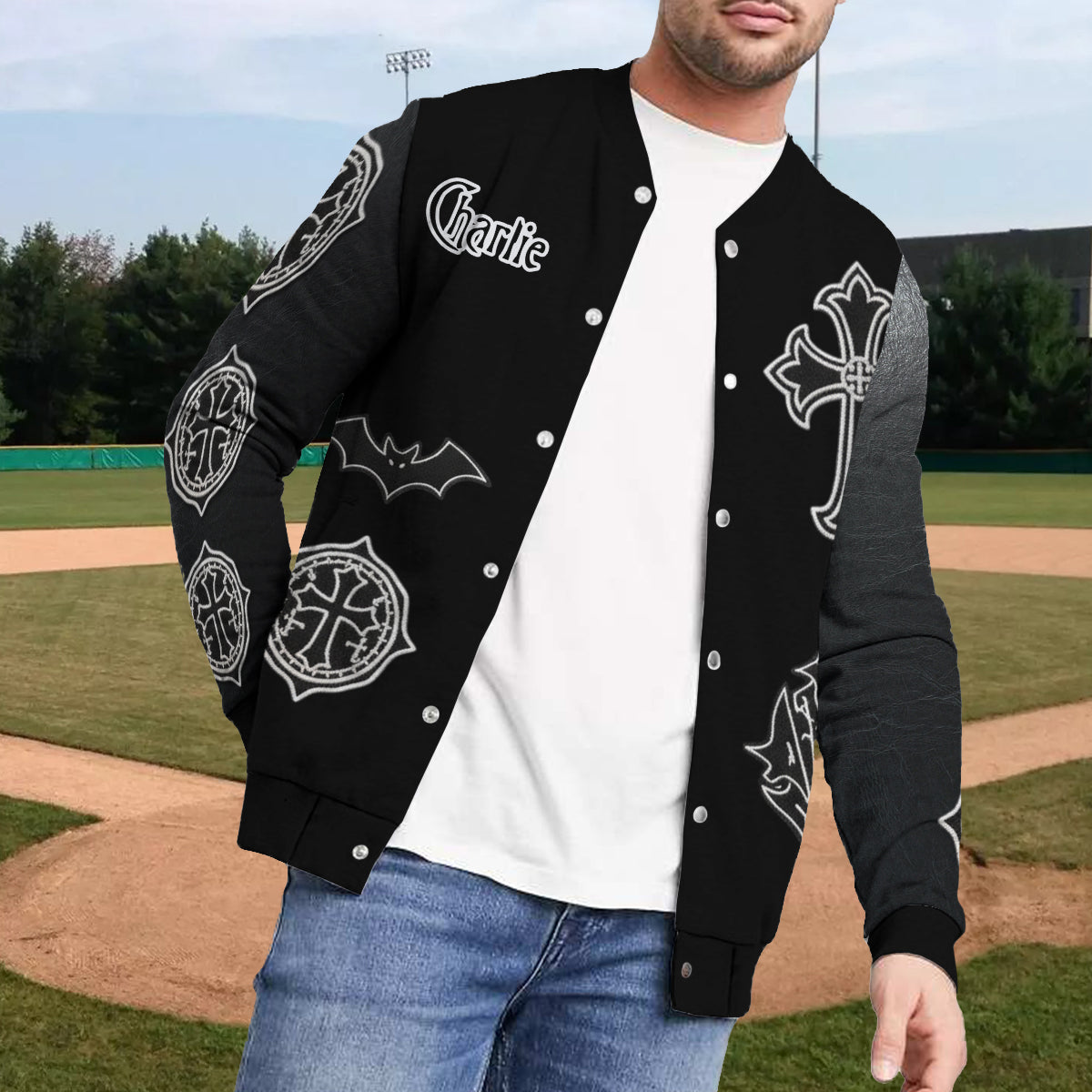 Love You To Death - Personalized Couple Varsity Jacket