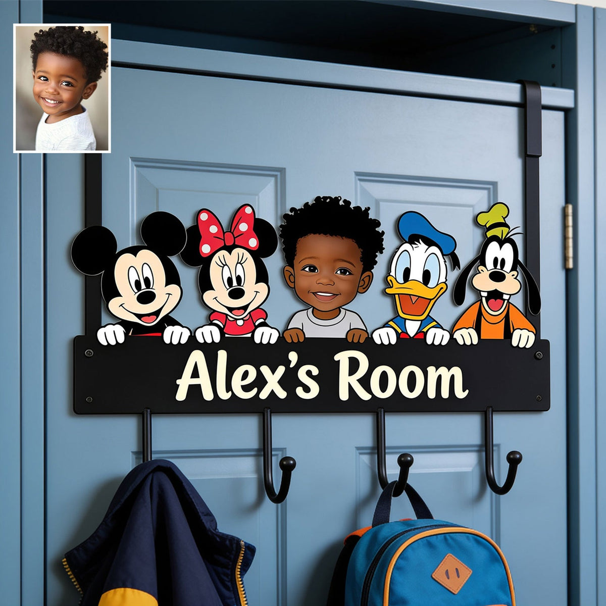 My Happy Place - Personalized Mouse Metal Door Hooks