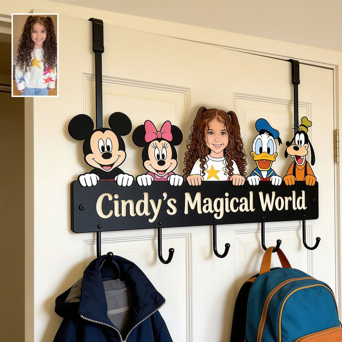 My Happy Place - Personalized Mouse Metal Door Hooks