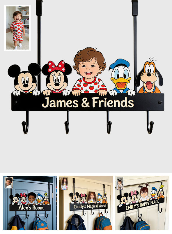 My Happy Place - Personalized Mouse Metal Door Hooks