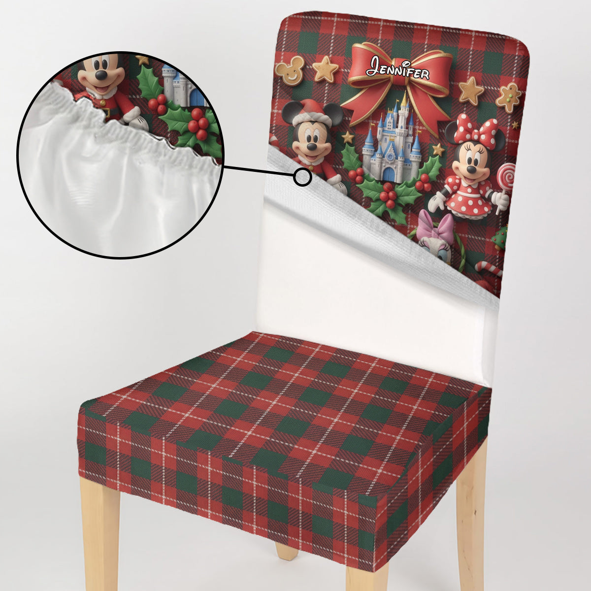 Merry Christmas - Personalized Mouse Chair Cover Set
