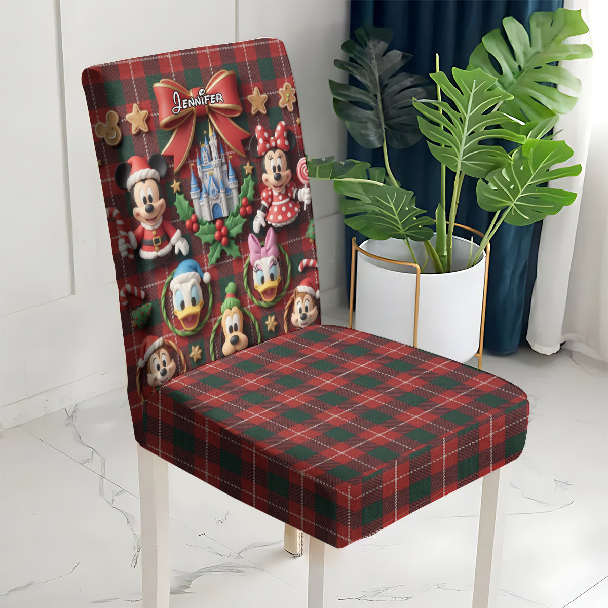 Merry Christmas - Personalized Mouse Chair Cover Set
