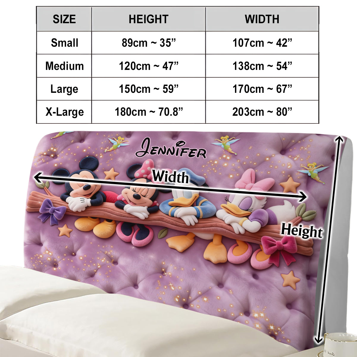 Cartoon Magical Mouse - Personalized Mouse Headboard Slipcover