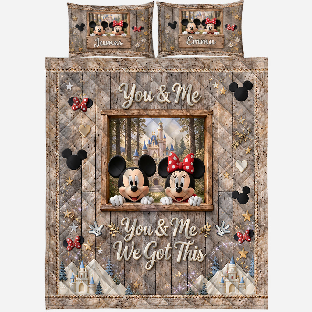 You & Me We Got This - Personalized Mouse Quilt Set
