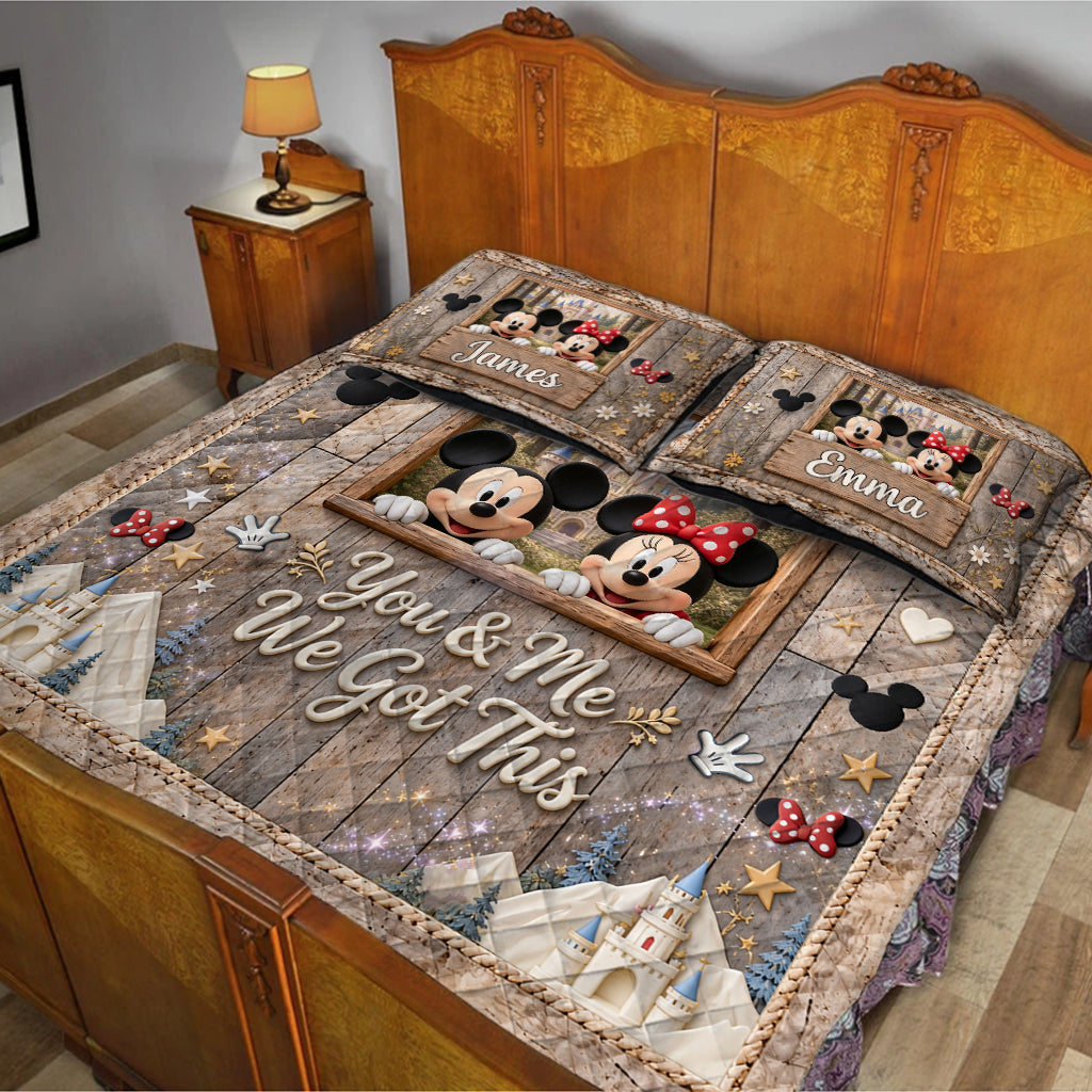 You & Me We Got This - Personalized Mouse Quilt Set
