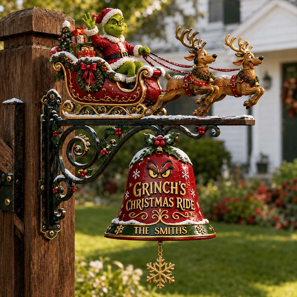 Merry Christmas - Personalized Stole Christmas Wooden Wall Mount Sign