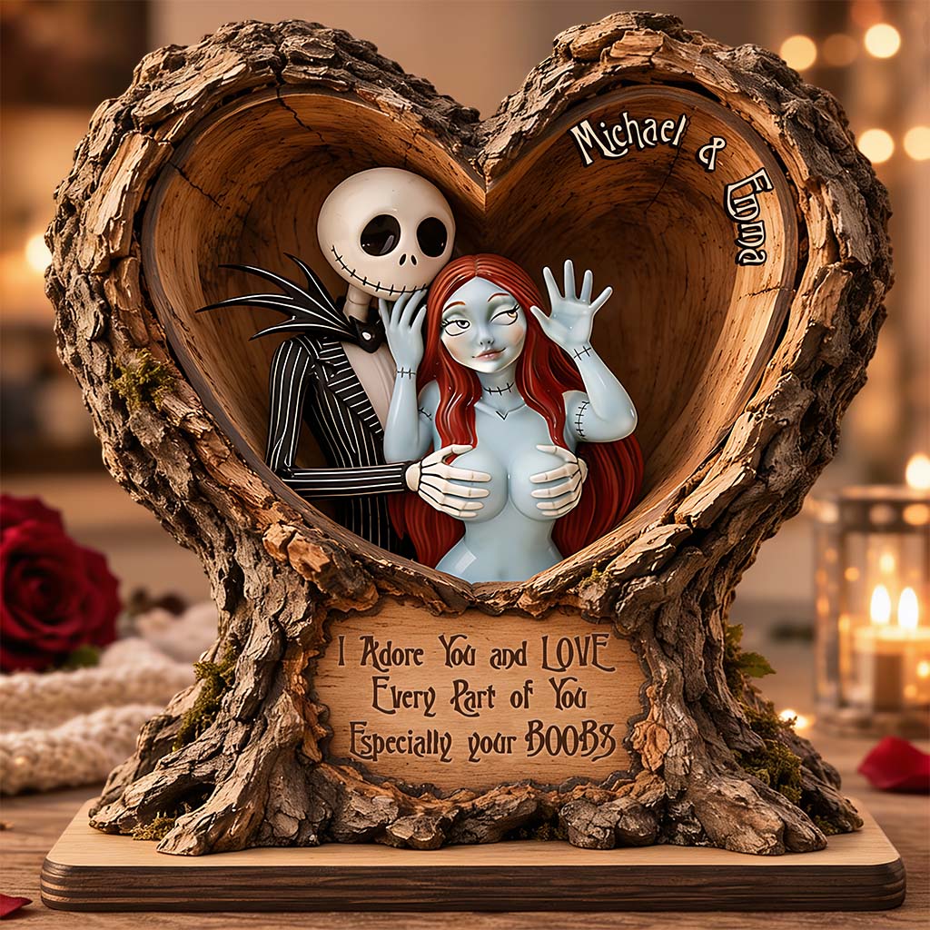 I Adore You - Personalized Nightmare Custom Shaped Wood Plaque