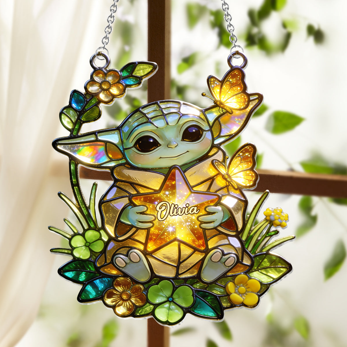 Any Photo Magical Friends - Personalized Mouse Window Hanging Suncatcher Ornament