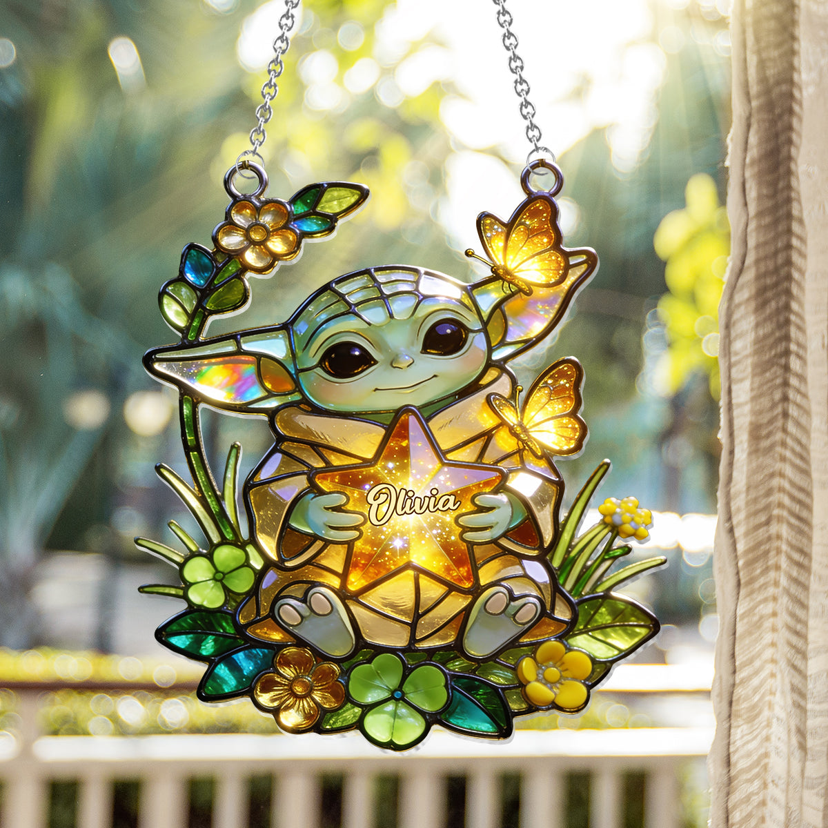Any Photo Magical Friends - Personalized Mouse Window Hanging Suncatcher Ornament