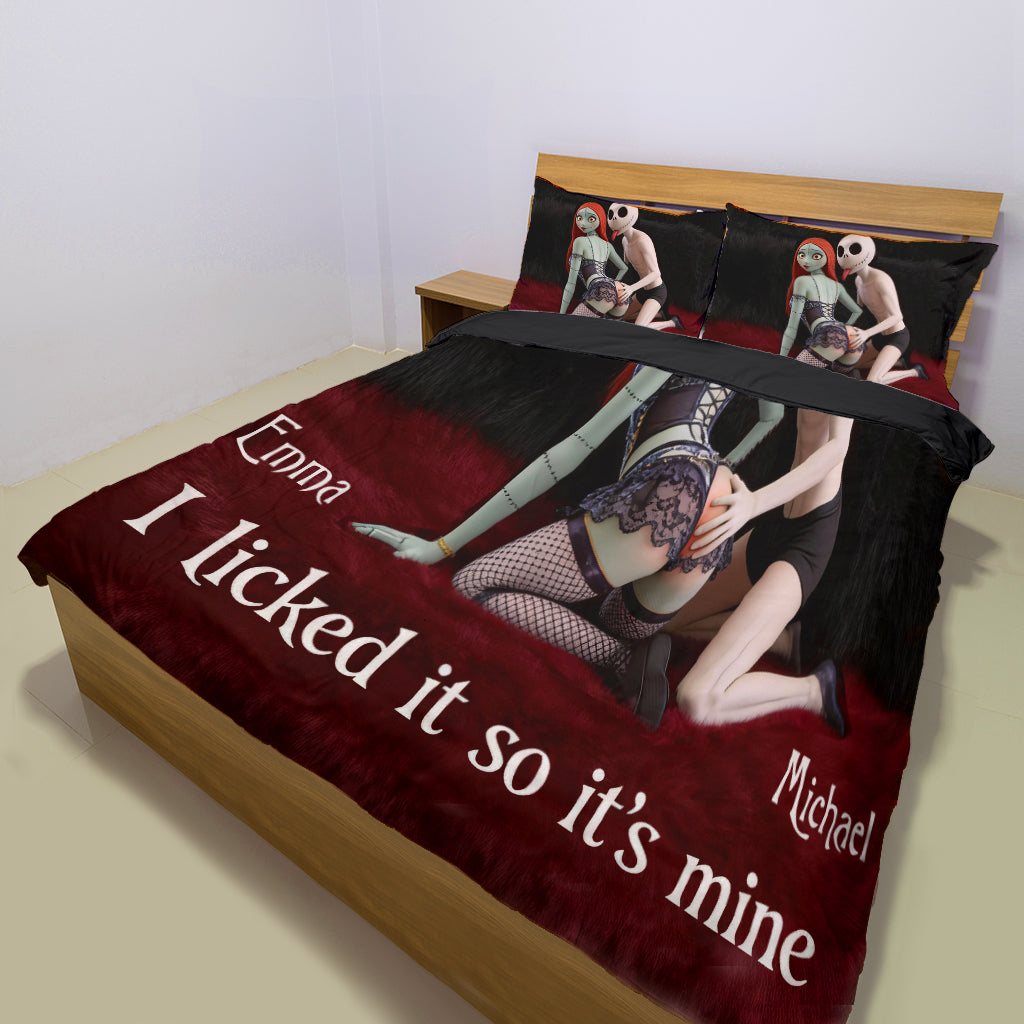 I Licked It So It's Mine - Personalized Nightmare Bedding Set
