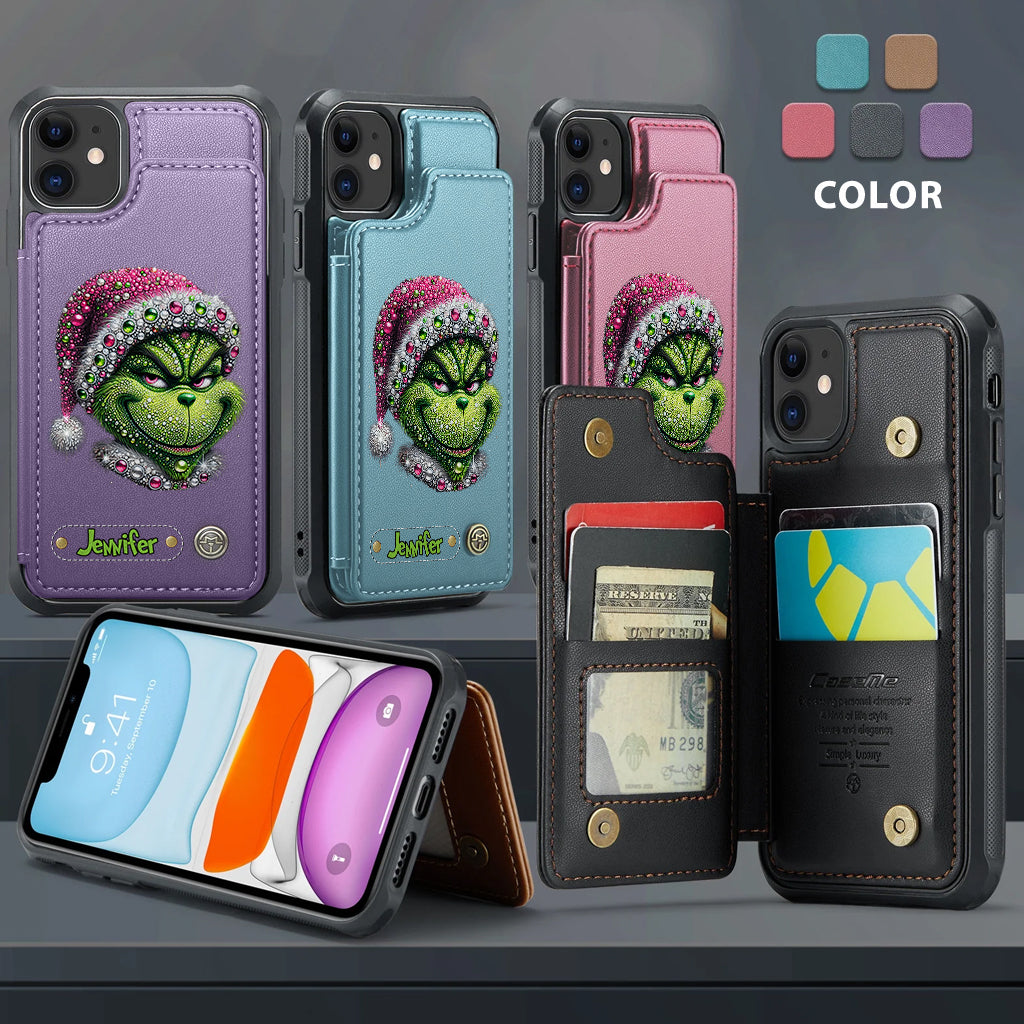 Merry Grinchmas - Personalized Stole Christmas Wallet Phone Case