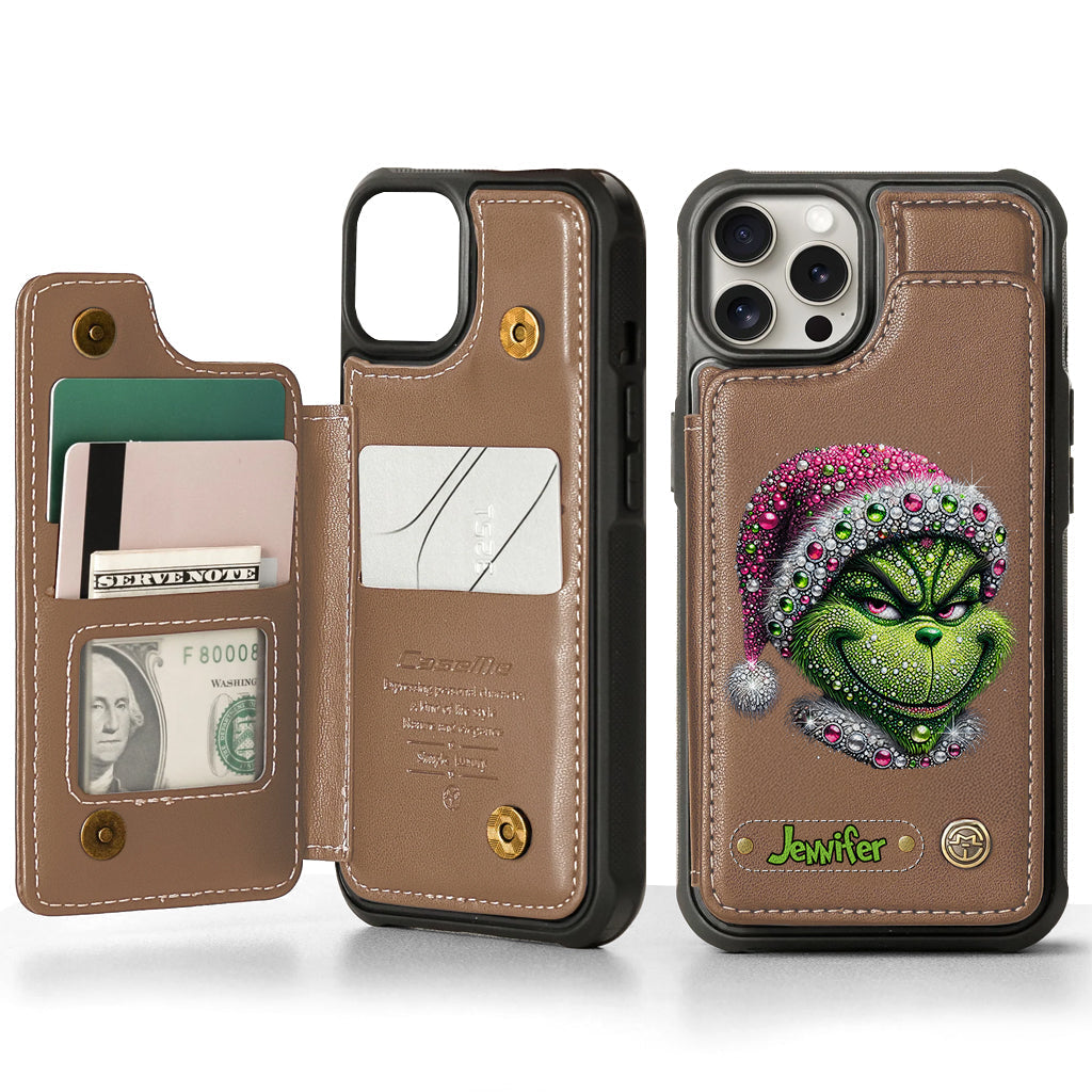 Merry Grinchmas - Personalized Stole Christmas Wallet Phone Case