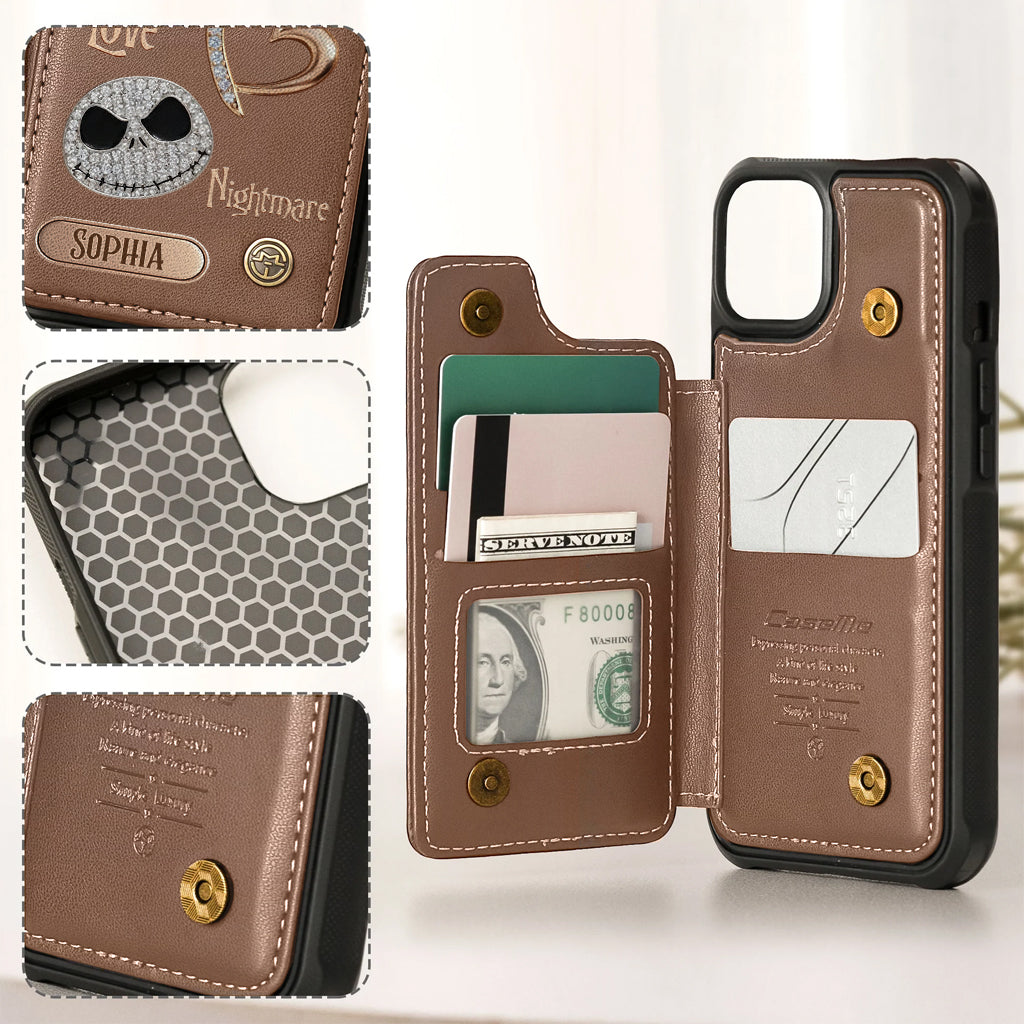 Peace Love Nightmare - Personalized Nightmare Wallet Phone Case