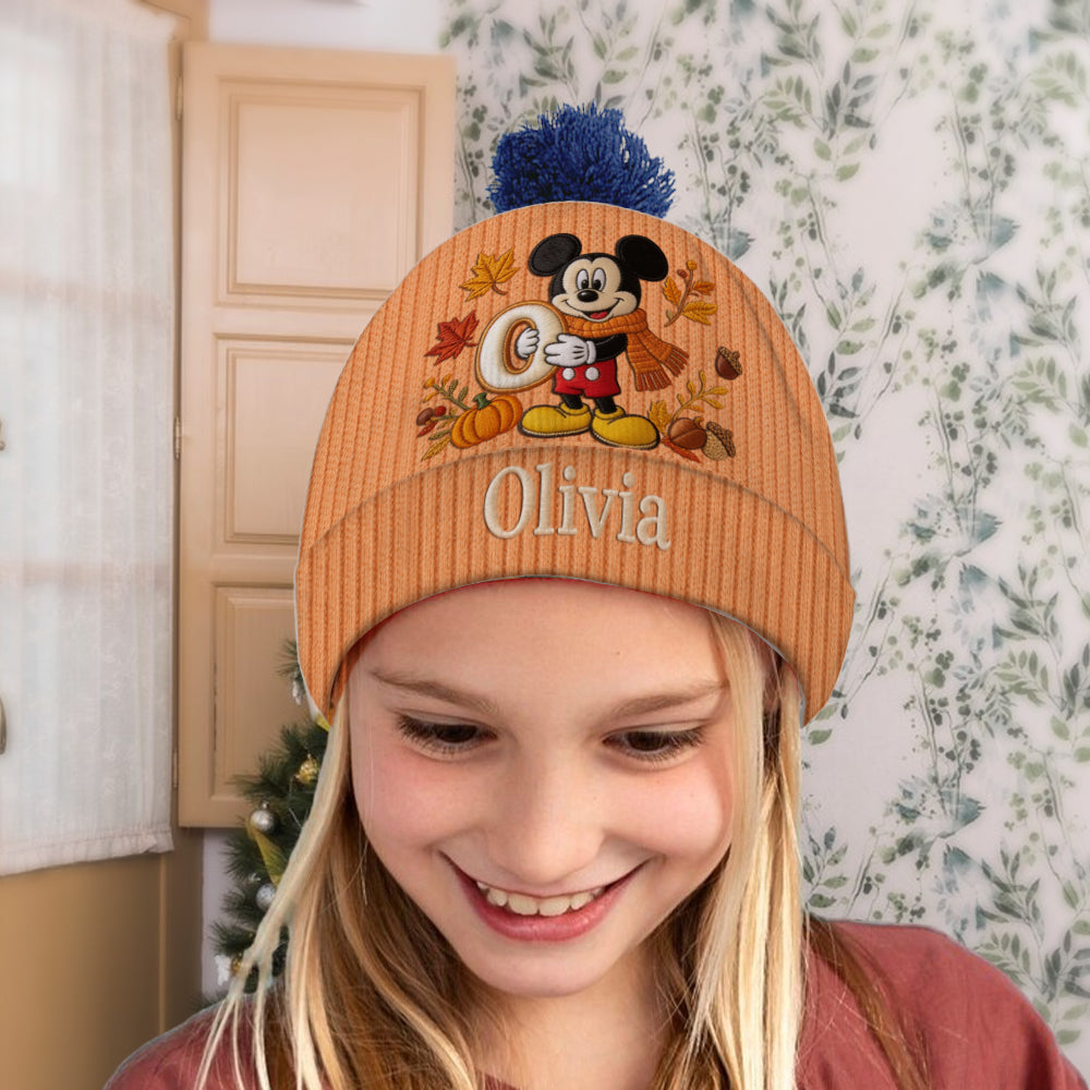 Fall Vibes - Personalized Mouse Beanie Hat