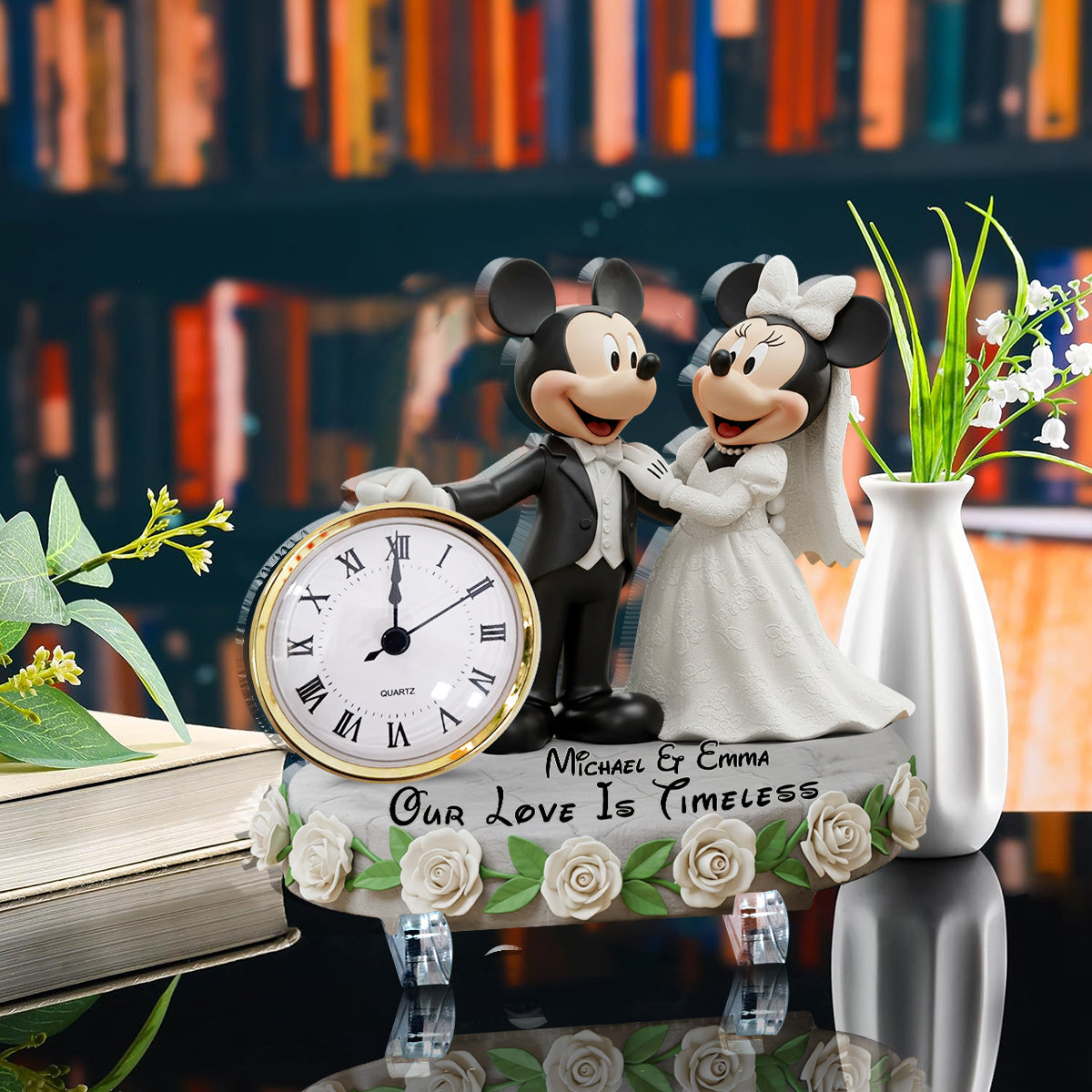 Our Love Is Timeless - Personalized Mouse Acrylic Clock Plaque