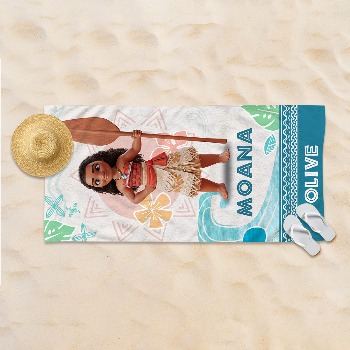 Hello Summer - Personalized Hawaii Movie Beach Towel