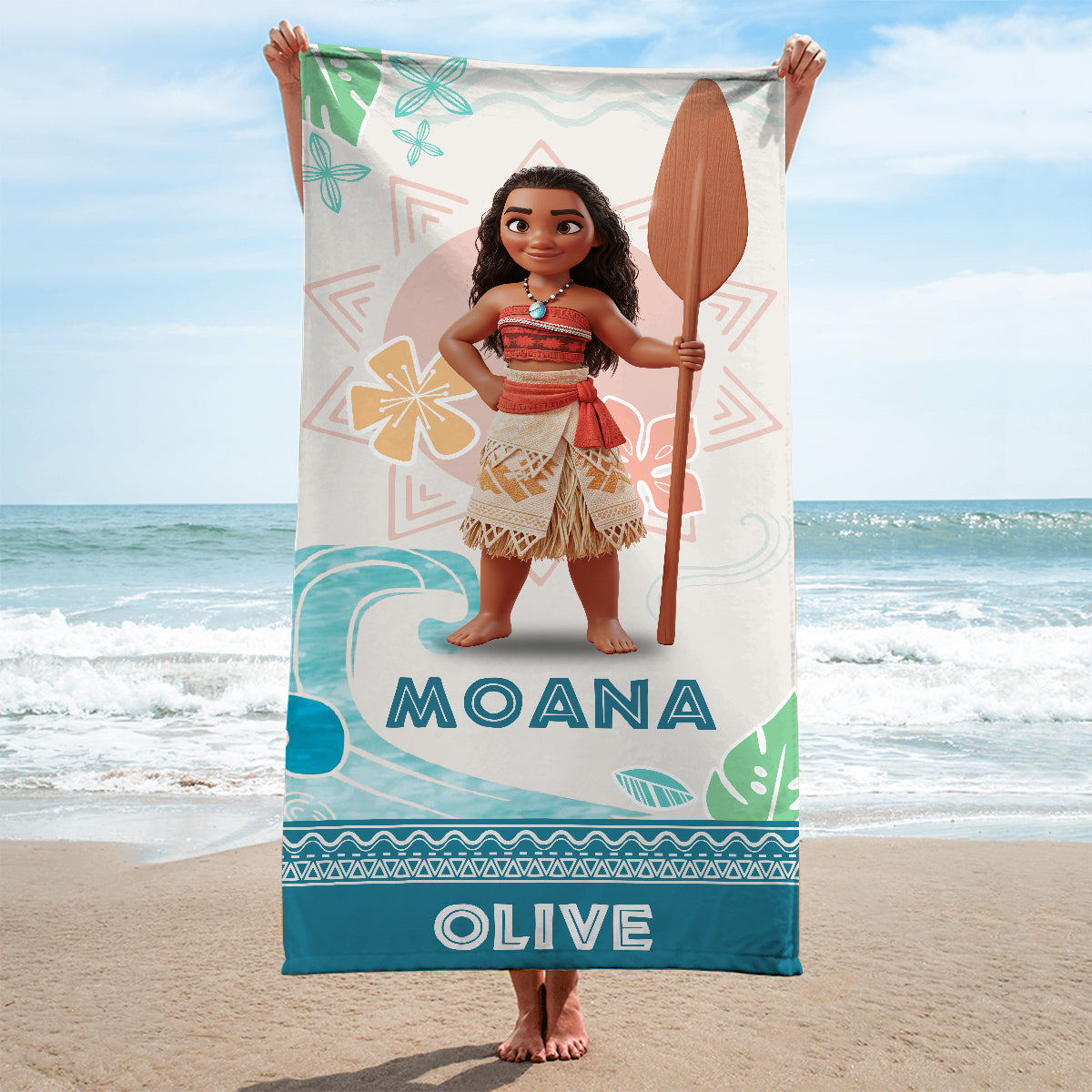 Hello Summer - Personalized Hawaii Movie Beach Towel