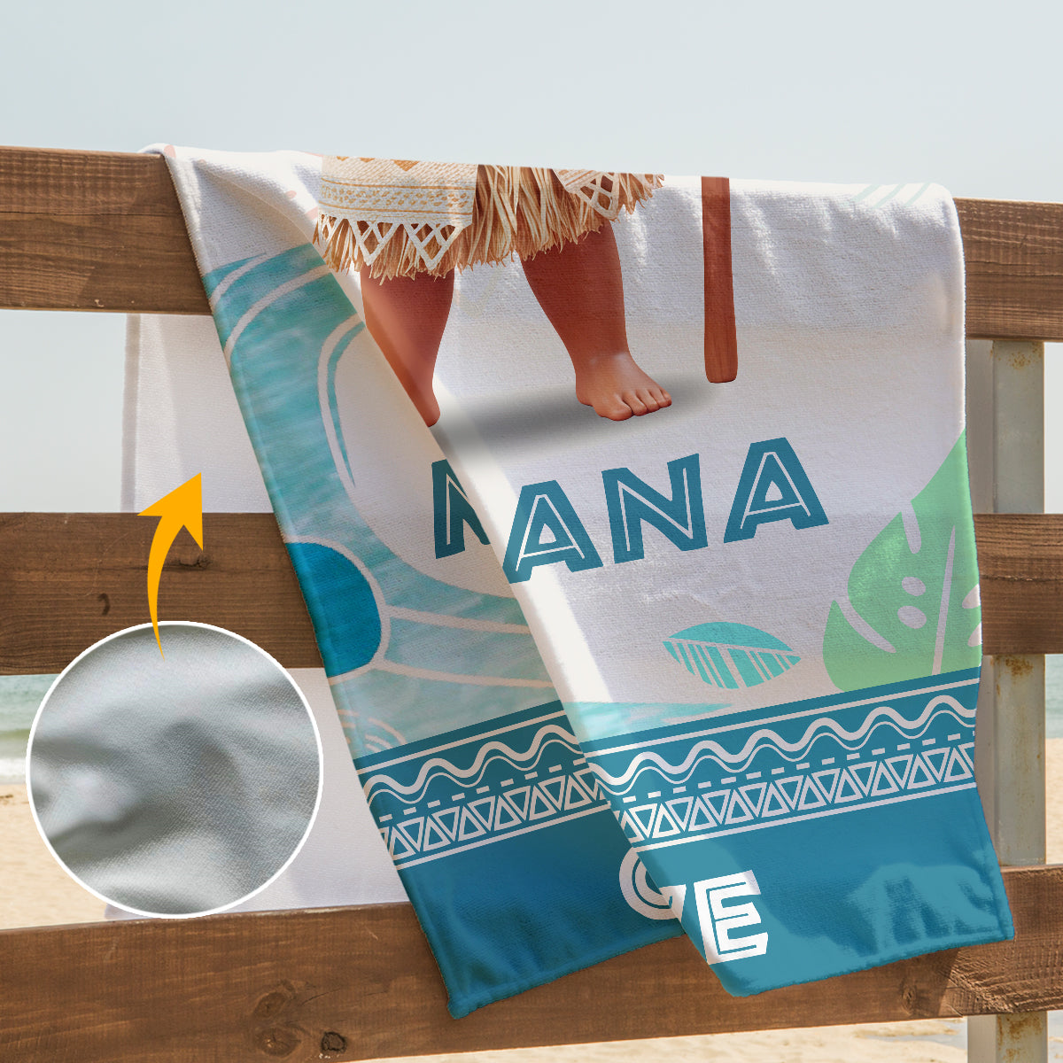 Hello Summer - Personalized Hawaii Movie Beach Towel