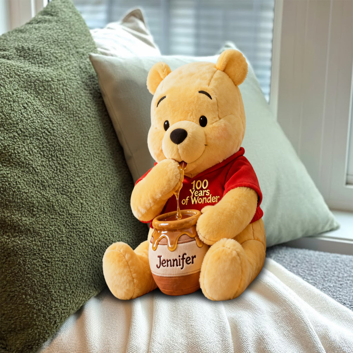 100 Years Of Wonder - Personalized Mouse Faux Fur Shaped Pillow