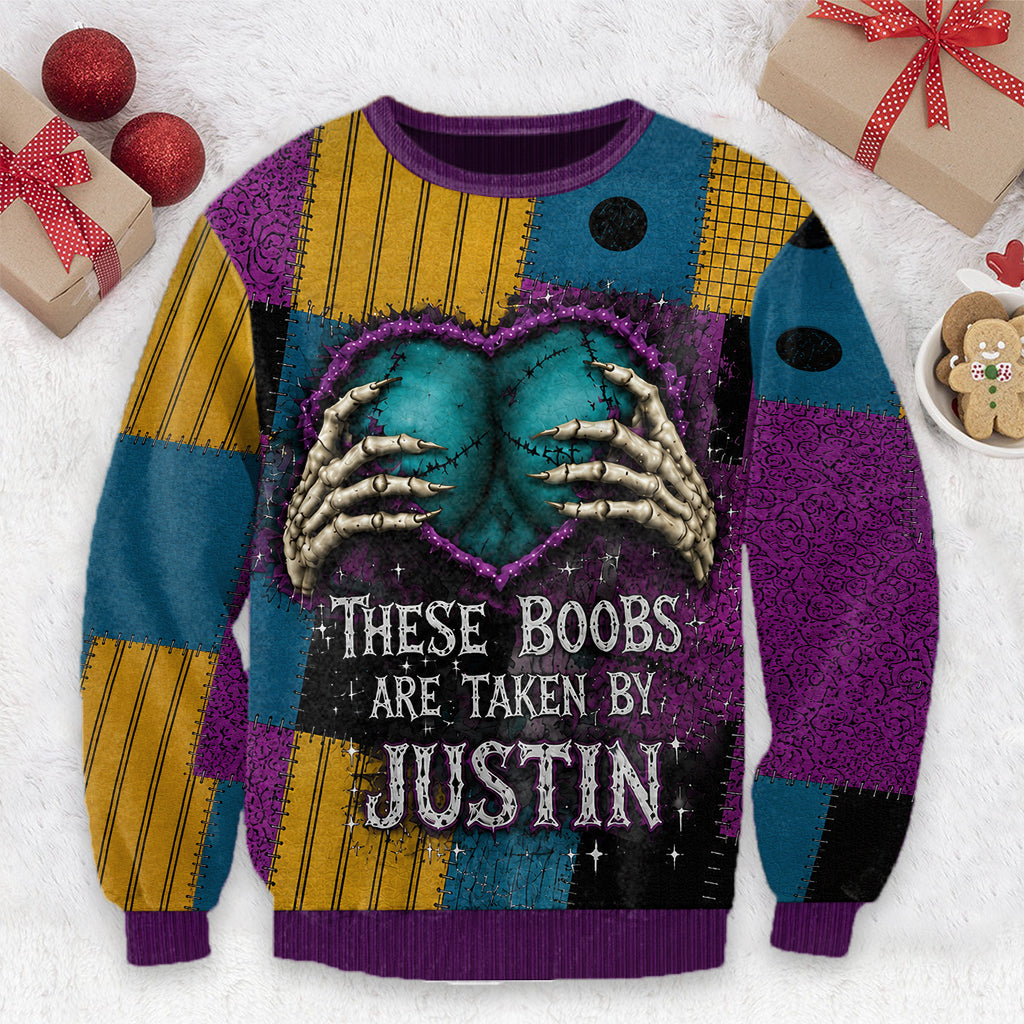 Nightmare Couple, Couple Funny Gift - Personalized Nightmare Ugly Sweater