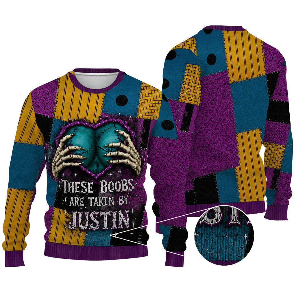 Nightmare Couple, Couple Funny Gift - Personalized Nightmare Ugly Sweater