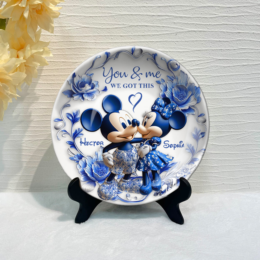 You & Me We Got This - Personalized Mouse Ceramic Round Plate