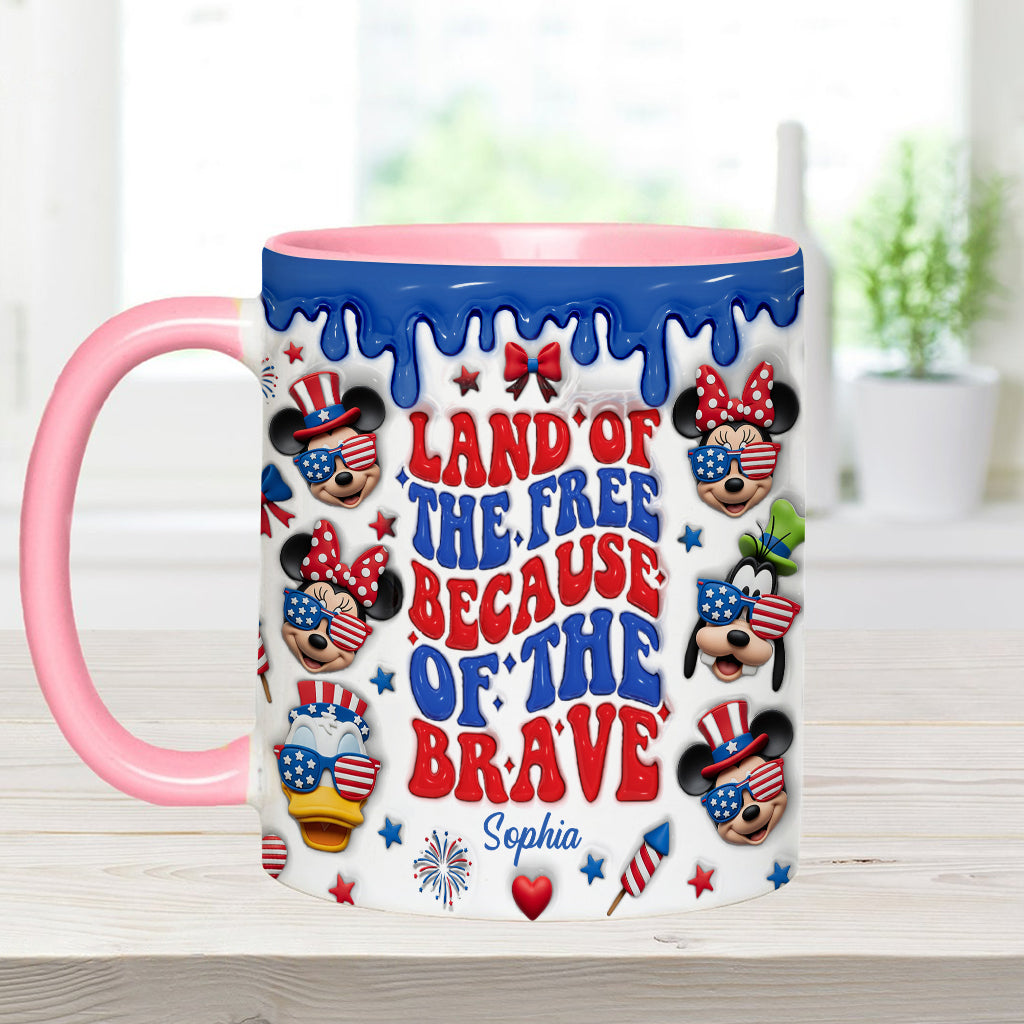 Land Of The Free - Personalized Mouse Accent Mug