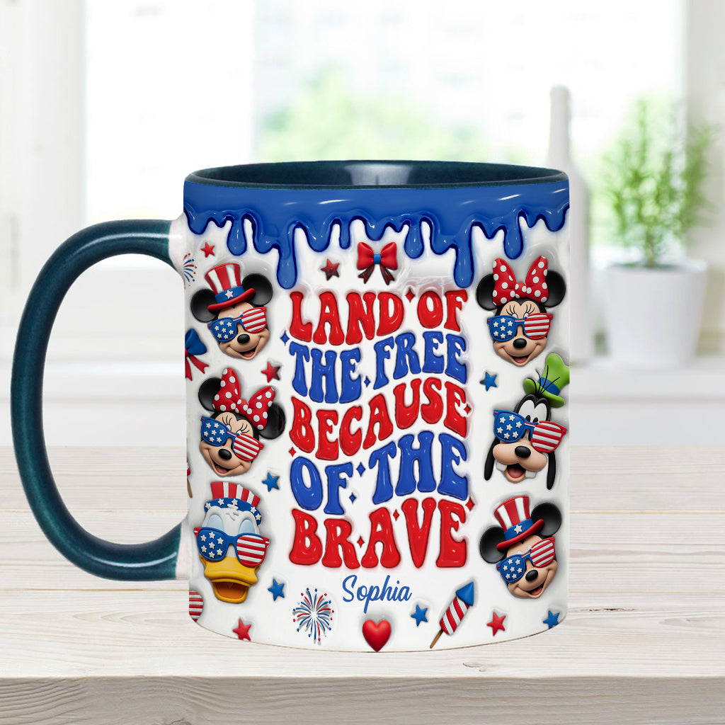 Land Of The Free - Personalized Mouse Accent Mug