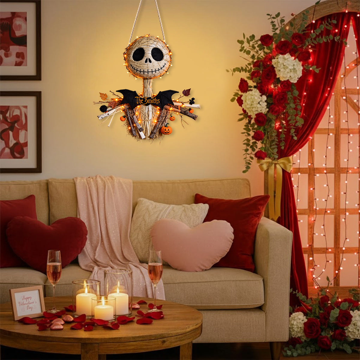 Spooky Skeleton - Personalized Nightmare LED Light Acrylic Sign