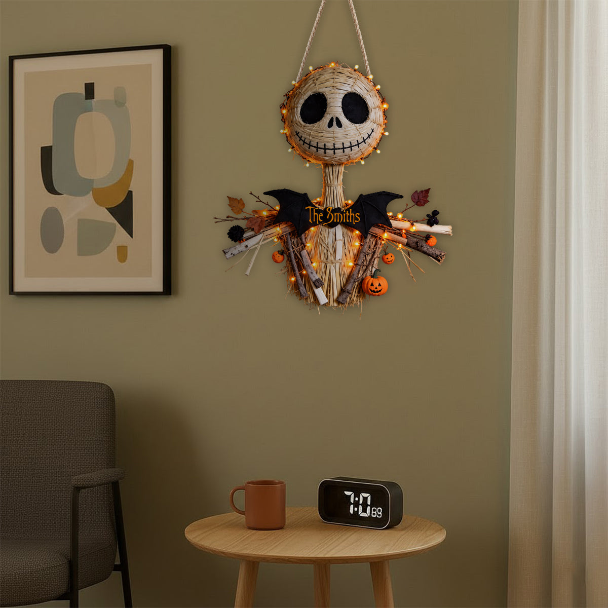 Spooky Skeleton - Personalized Nightmare LED Light Acrylic Sign