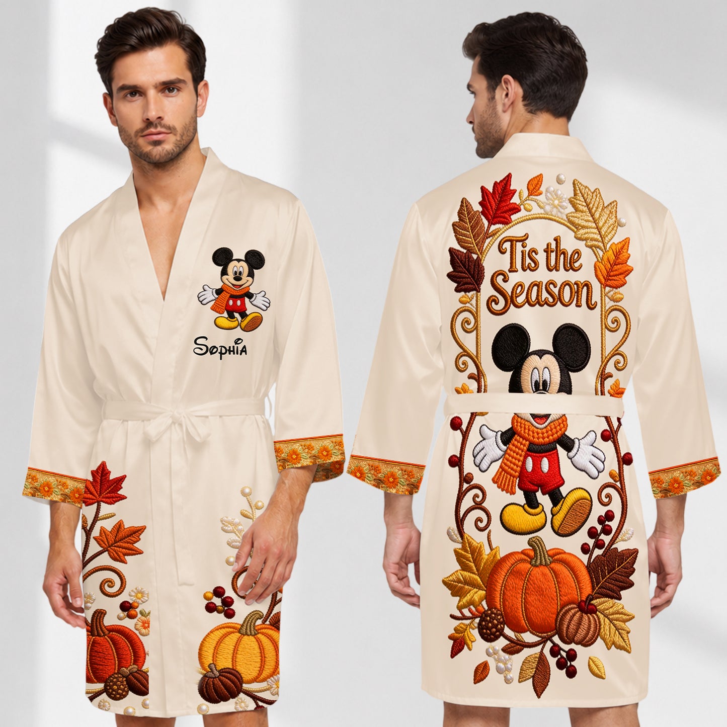 Til The Season - Personalized Mouse Satin Robe