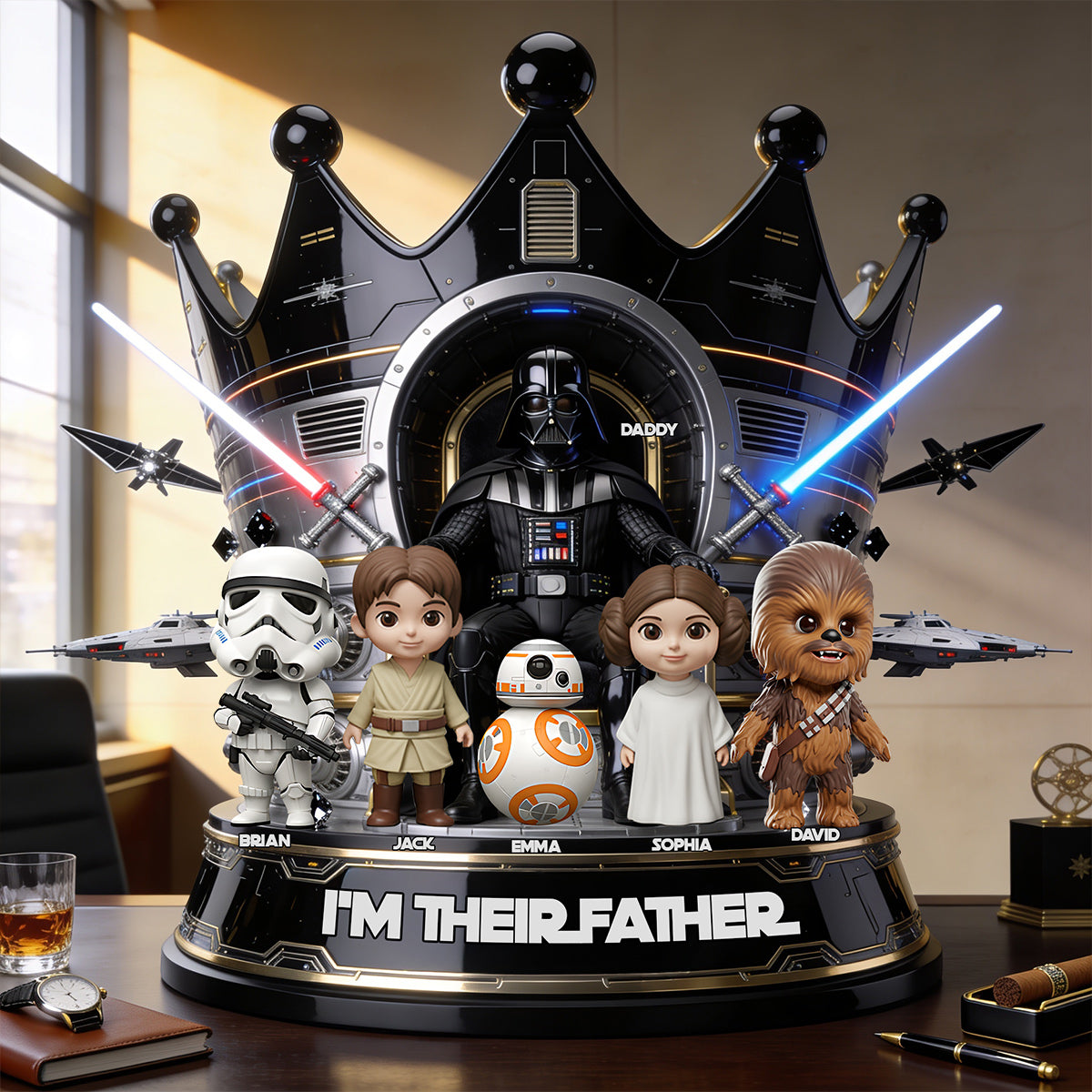 I'm Their Father/Grandpa - Personalized The Force Custom Shaped Acrylic Plaque