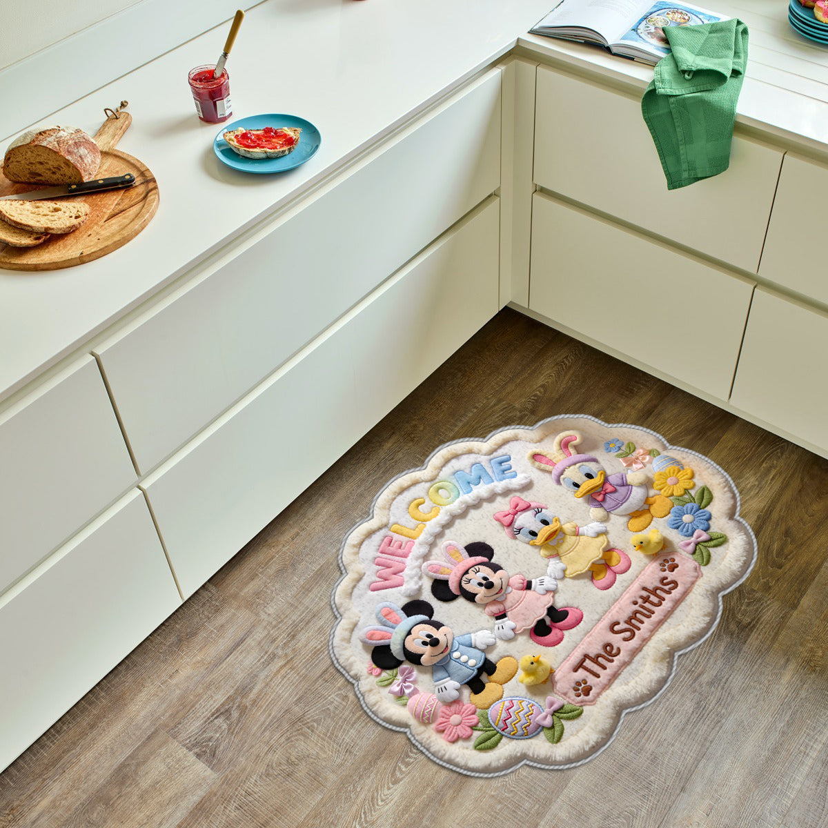 Easter's Day Magical Friends - Personalized Mouse Non-Slip Tufted Rug